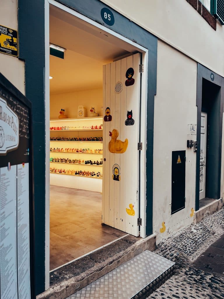 Eine bemalte Tür in der Rua de Santa Maria in Funchal